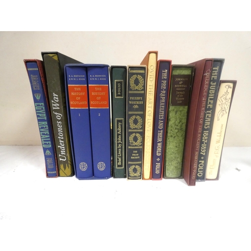 63 - FOLIO SOCIETY.  12 various vols. in slip cases.