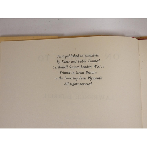 75 - DURRELL LAWRENCE.  On Seeming to Presume. Orig. red cloth in unclipped d.w. 1st ed., 1948; with a Ch... 