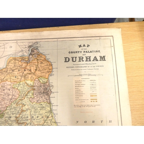 106 - Durham - County Maps.  Collection of antique engraved maps of County Durham by Whellan & Co., J.... 