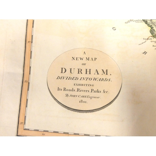 106 - Durham - County Maps.  Collection of antique engraved maps of County Durham by Whellan & Co., J.... 