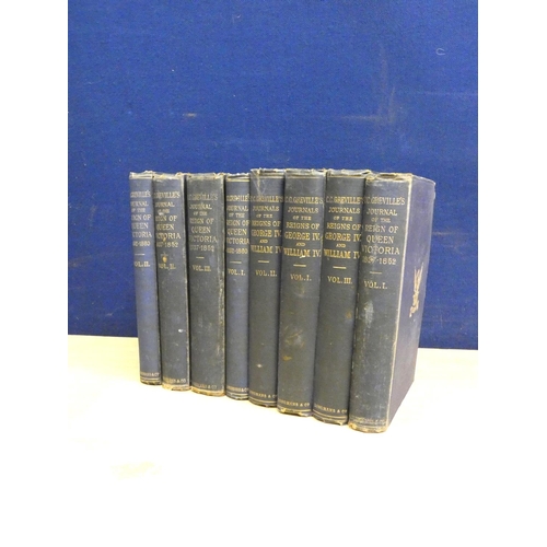 107 - GREVILLE C. C. F.  Journals of the Reigns of George IV, William IV & Victoria. 8 vols.... 