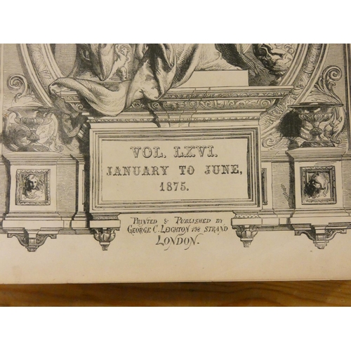 112 - Illustrated London News.  Bound vols. 67 & 68. Folio. Poor bdgs. but contents good. 1875.... 