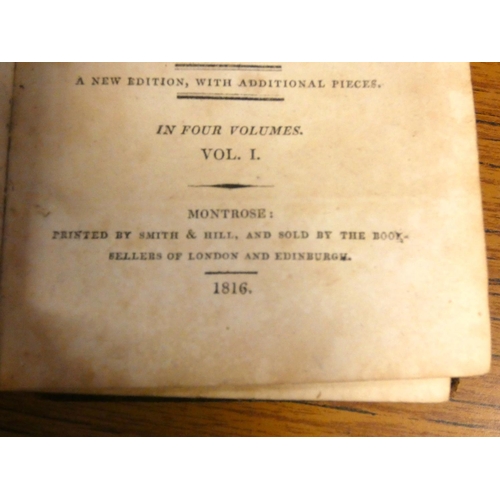 117 - CURRIE JAMES (Ed).  The Works of Robert Burns. 4 vols. Eng. port. frontis. 12mo. Calf, poo... 