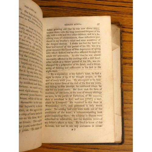 117 - CURRIE JAMES (Ed).  The Works of Robert Burns. 4 vols. Eng. port. frontis. 12mo. Calf, poo... 