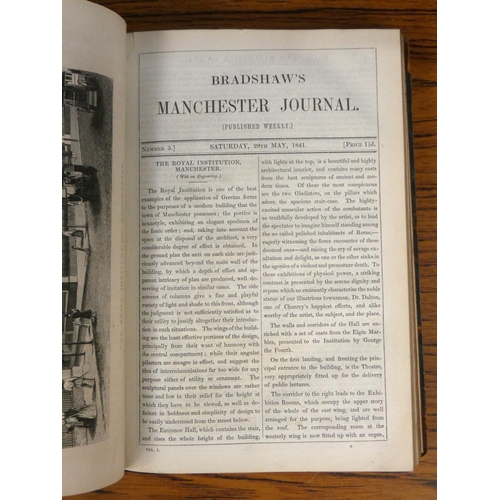 121 - BRADSHAW & BLACKLOCK (Pubs).   Bradshaw's Manchester Journal. Bound vol. 1 containing ... 