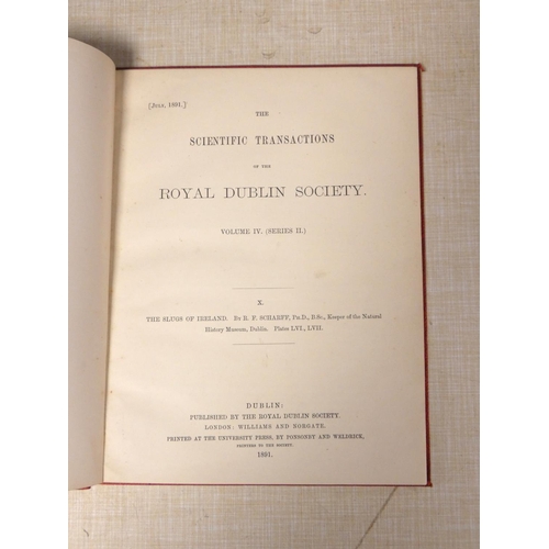 205 - SCHARFF R. F.  The Slugs of Ireland. 2 plates (one col.). Quarto red cloth from The Scient... 