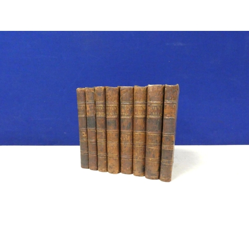 207 - POPE ALEXANDER.  The Works. 8 vols. only (of 9). Eng. frontis & plates. Old mottled ca... 