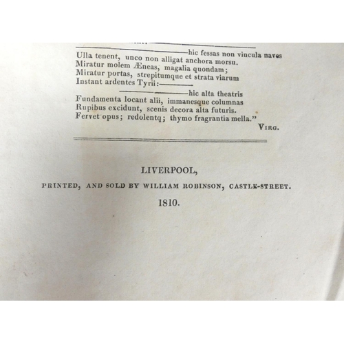 209 - ROBINSON WILLIAM (Pubs).  The History of Liverpool. Eng. frontis, plates & vignettes. ... 