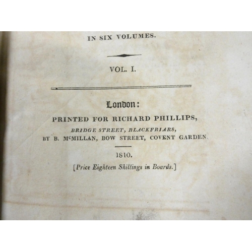 212 - PHILLIPS R ICHARD.  A Collection of Modern and Contemporary Voyages and Travels in Six Vol... 