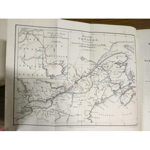 215 - HEAD SIR GEORGE. Forest Scenes and Incidents in the Wilds of North America. Fldg. frontis. map, hand... 