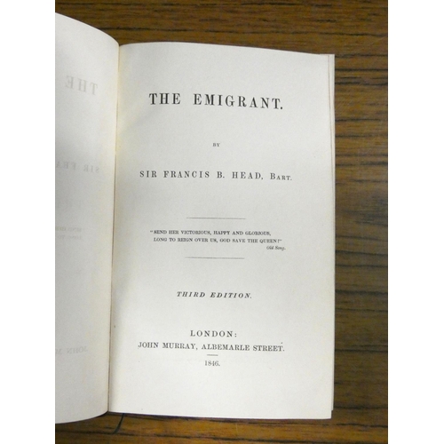 215 - HEAD SIR GEORGE. Forest Scenes and Incidents in the Wilds of North America. Fldg. frontis. map, hand... 