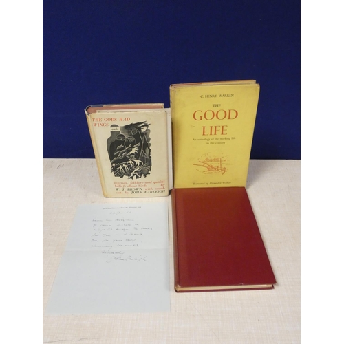 77 - FARLEIGH JOHN (Illus).  The Gods Had Wings. Wood eng. illus. Orig. blue cloth in unclipped d.w. 1st ... 