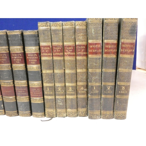 84 - SCOTT SIR WALTER.  Poetical Works. The set of 8 vols. 12mo. Calf, gilt backs. Edinburgh, 1822; also ... 