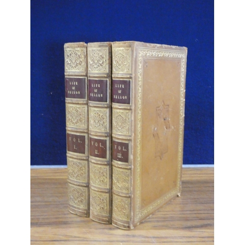 86 - CLARKE J. S. & MCARTHUR J.  The Life & Services of Horatio Viscount Nelson. 3 vols. Eng. pla... 