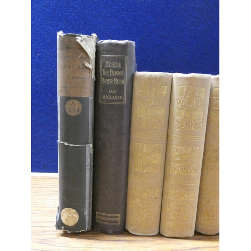 99 - BURNS ROBERT.  The Centenary Burns. 4 vols. Etched plates by William Hole. Arts & Crafts buff gi... 