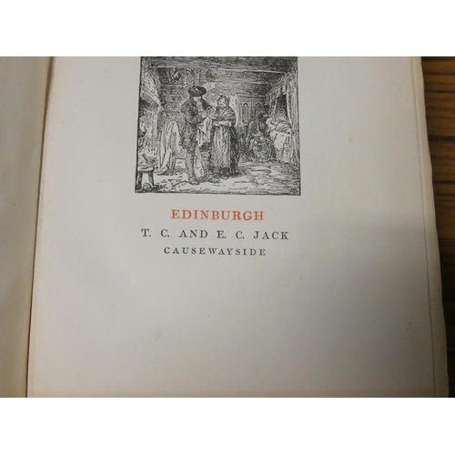 99 - BURNS ROBERT.  The Centenary Burns. 4 vols. Etched plates by William Hole. Arts & Crafts buff gi... 