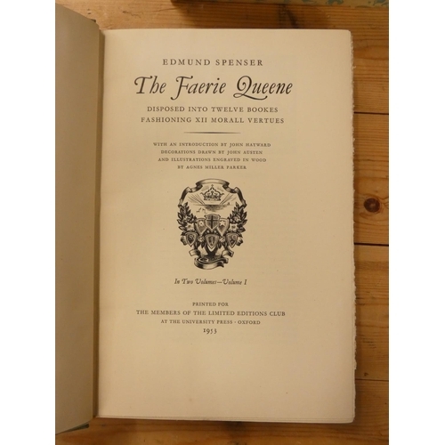 178 - SPENSER EDMUND.  The Faerie Queene. 2 vols. Ltd. ed. 400/1500 signed by the illustrator Agnes Miller... 