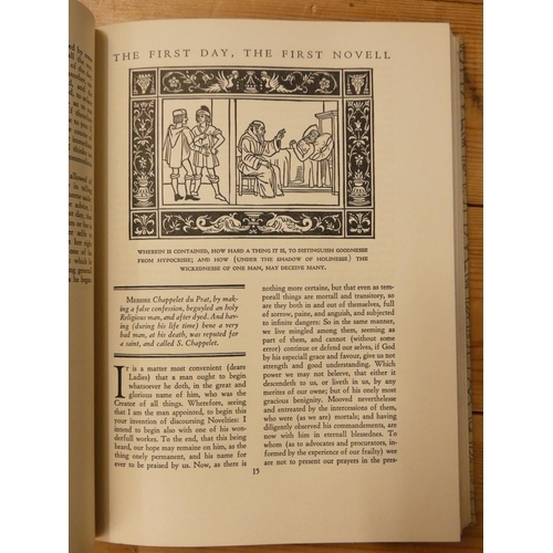 179 - BOCCACCIO.  The Decameron. 2 vols. Ltd. ed. 23/530 signed by the illustrator. Wood block title &... 