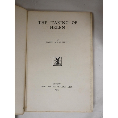 72 - MASEFIELD JOHN.  Enslaved & Other Poems. Signed ltd. ed. 115/275. Full dark morocco ex... 