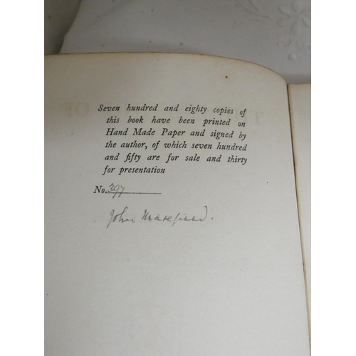 72 - MASEFIELD JOHN.  Enslaved & Other Poems. Signed ltd. ed. 115/275. Full dark morocco ex... 