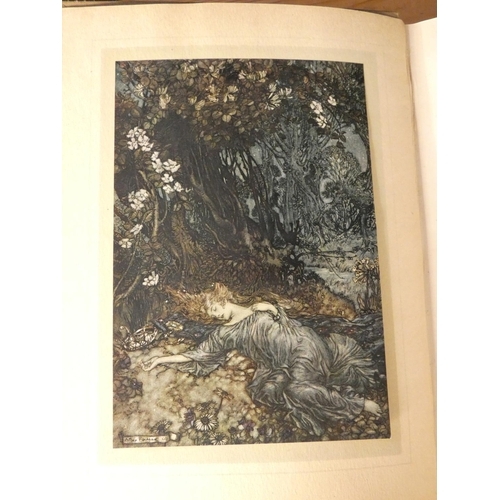 170 - RACKHAM ARTHUR (Illus).  A Midsummer Night's Dream. Tipped in col. plates. Quarto. Orig. cloth gilt,... 