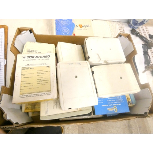 131 - Box of various 8 track tapes.