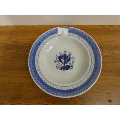 233 - Vintage Danish blue and white plate.