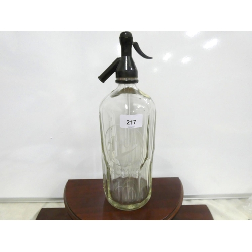 217 - Vintage cut glass Avon soda syphon.