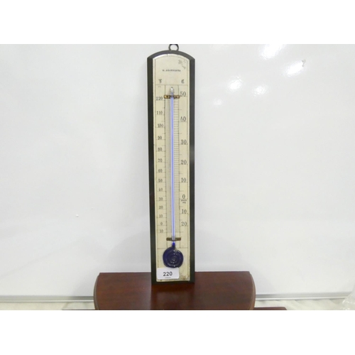 220 - W Aronsberg thermometer. 39cm high