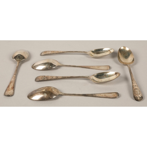 153 - Six silver teaspoons, Sheffield 1902, 83g