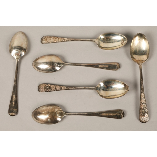 153 - Six silver teaspoons, Sheffield 1902, 83g