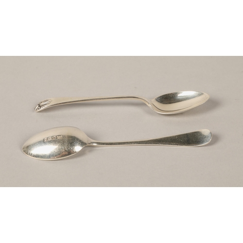 155 - Two silver teaspoons, Sheffield 1951, 22g