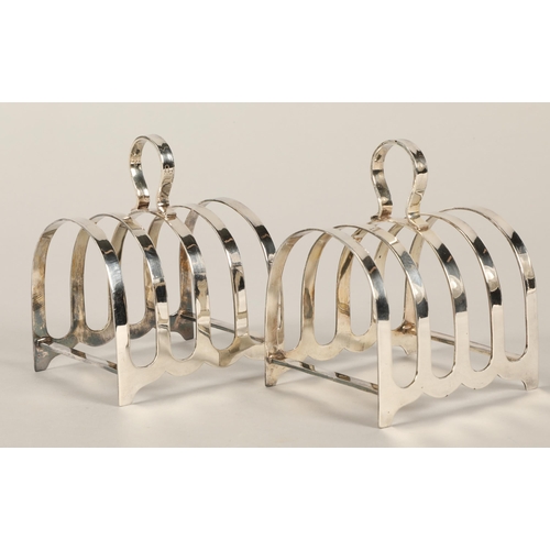 159 - Two silver toast racks, Sheffield 1943, 192g