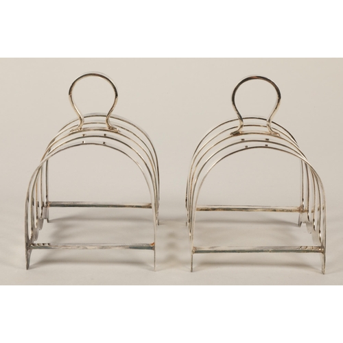 159 - Two silver toast racks, Sheffield 1943, 192g