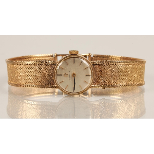 62 -  9ct gold ladies Omega wristwatch, gross weight 20g