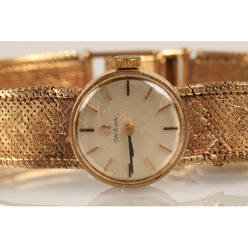 62 -  9ct gold ladies Omega wristwatch, gross weight 20g