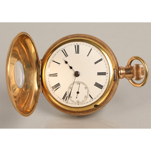 76 - Gents half hunter gold plated pocket watch