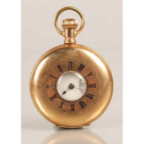 76 - Gents half hunter gold plated pocket watch