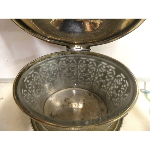 238 - Antique EPNS ice bucket with pierced decoration.