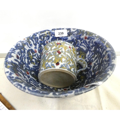 239 - Modern studio pottery bowl and mug