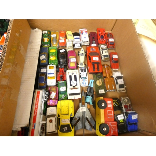 246 - Large box of modern die cast cars.