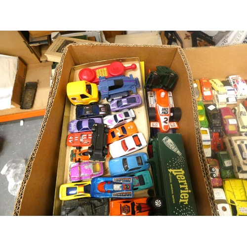 246 - Large box of modern die cast cars.