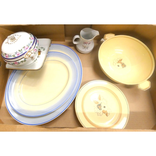 260 - Collection vintage dinnerware to include Royal Doulton ashets, Grays tureens etc.