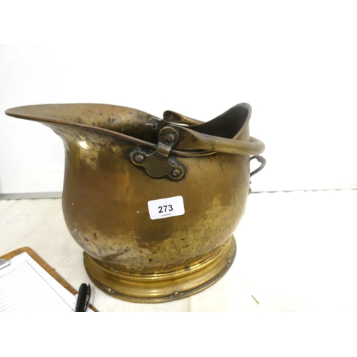 273 - Large brass coal bucket