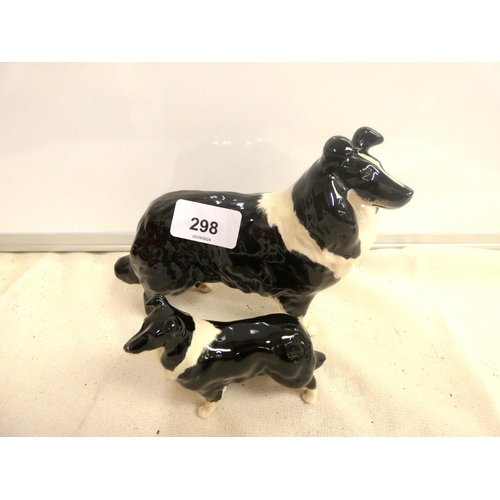 298 - Beswick Collie and Beswick Collie pup