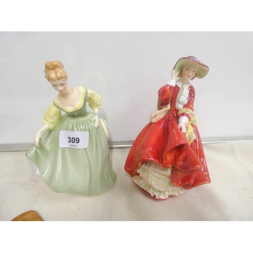 309 - Two Royal Doulton figures to include My Fair Lady HN2193 and Top of the Hill HN1834.