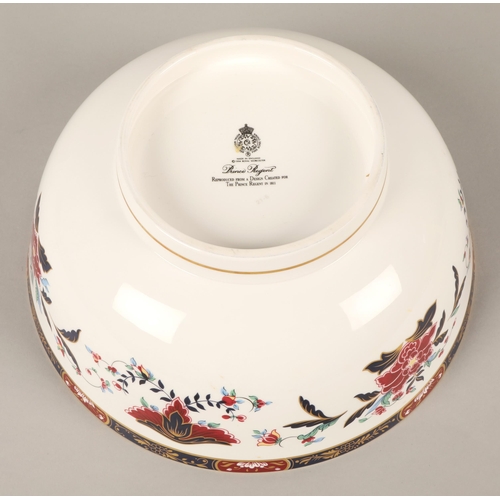 39 - Royal Worcester, large bowl in the Prince Regent pattern, boxed, 25.5cm d