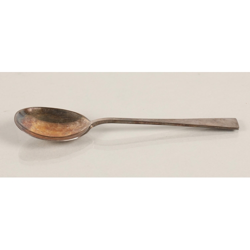 106 - 'The Original Devon Spoon', silver spoon Sheffield 1974, in Brufords of Exeter box, 22g