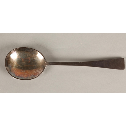 106 - 'The Original Devon Spoon', silver spoon Sheffield 1974, in Brufords of Exeter box, 22g