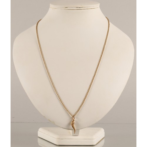 127 - 9ct gold necklace with 9ct gold pendantgross weight 7.6 grams